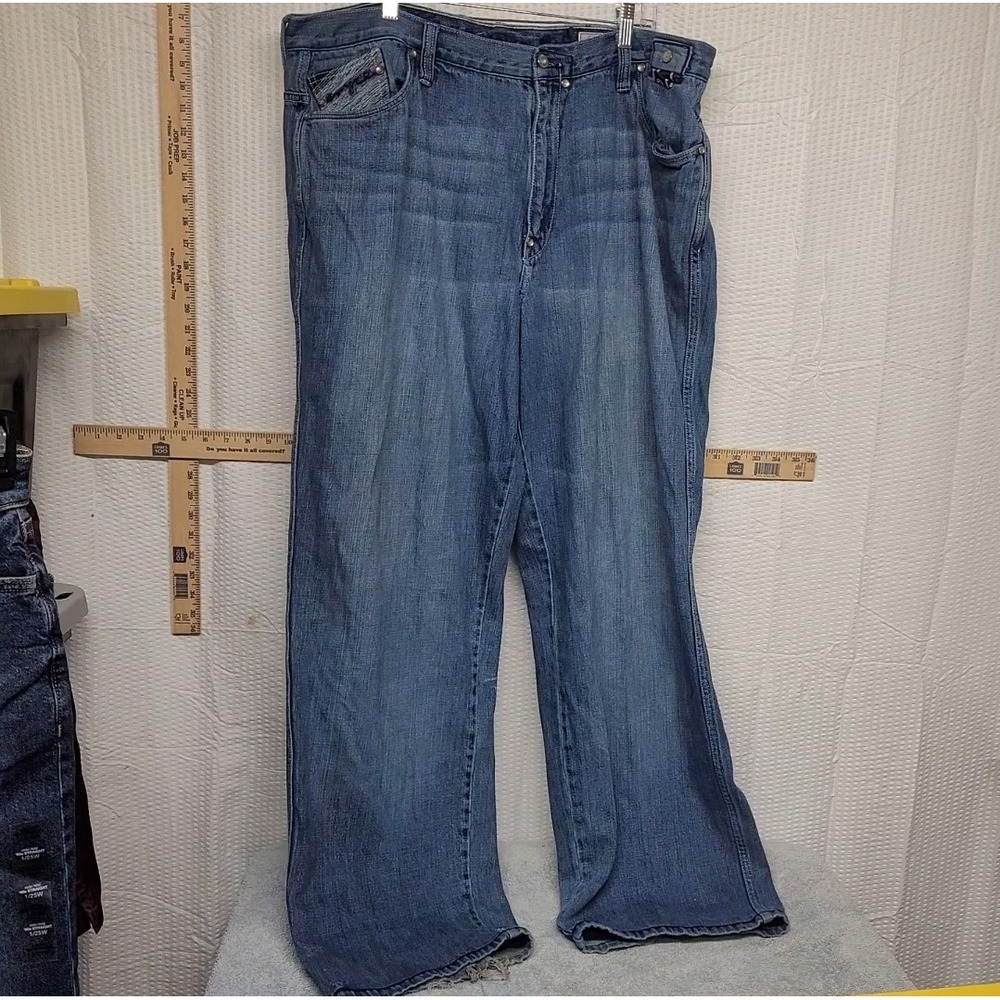Vintage Enyce Brand Denim Baggy Wide Leg Jeans Mens 42 Blue Y2K Streetwear